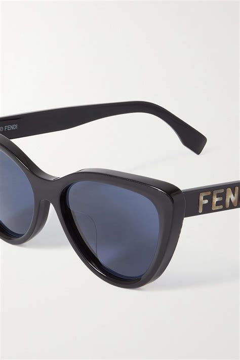 fendi oversized f logo acetate cat-eye sunglasses|fendi sunglasses frames cat eye.